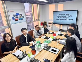 斯里蘭卡（Sri Lanka）代理商出訪信然集團(tuán)第三站：上海信然壓縮機(jī)有限公司